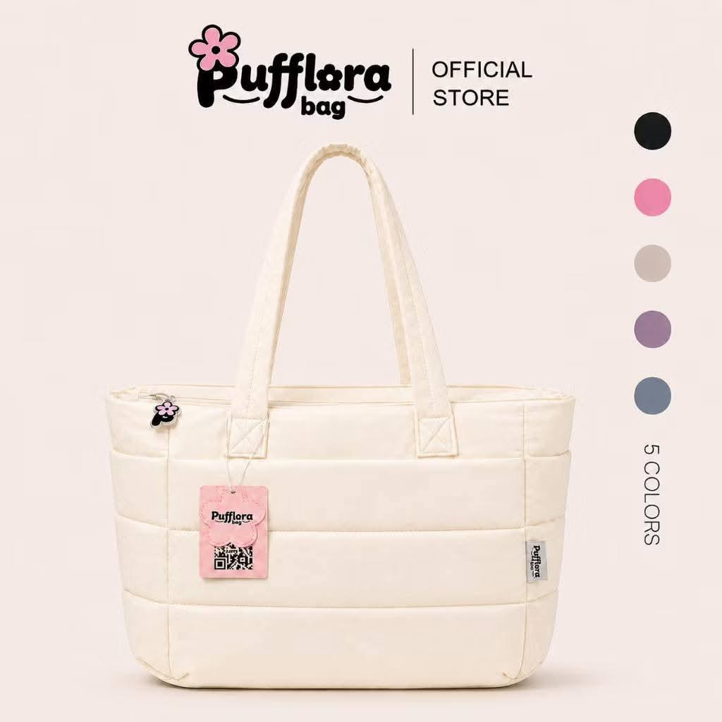 Pufflora Shoulder Bag, Tote Bag (M size)